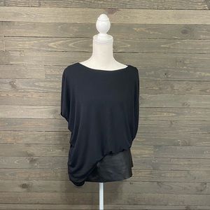 Bailey44 Black Faux Leather Nairobi Top